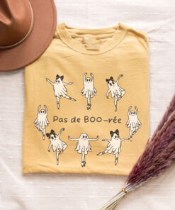 Coquette Ballerina Ghost Shirt | Dancer Halloween Tees | Pas de Boo-rée Shirt | Spooky Dance Teacher | Bow Ballet Teacher Gift