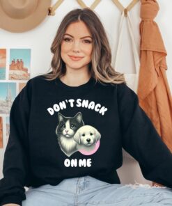 Dog and Cat Don't Snack on Me, Debate 2024 Quotes, Unisex Heavy Crewneck Sweatshirt, 2024 Election