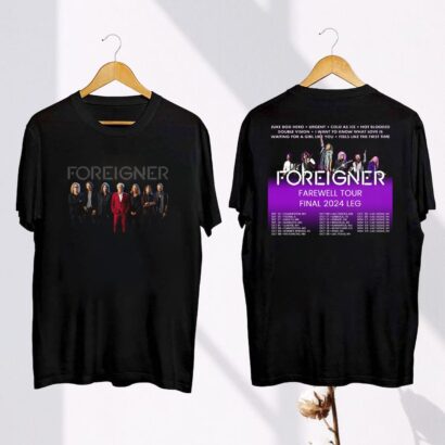 Farewell Tour 2024 Foreigner T-Shirt, Foreigner Band 2024 Concert, Foreigner Fan Gift Shirt, Rock Band Foreigner Shirt, Foreigner Band Merch