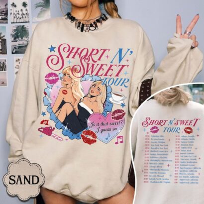 Short N Sweet Sweatshirt, Music Tour 2024,Please Please Please,Espresso Shirt,Concert Shirt,Soft Girl Aesthetic,Music Lover Gift,Taste Shirt