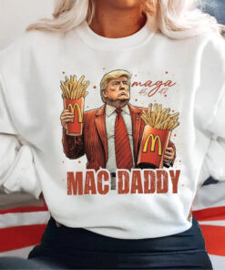 Trump Mac Daddy Sweatshirt, Funny Trump Fast Food Hoodie, Trump Support Team, Trump MAGA Shirt, Funny Trump Fries, Election 2024 Sweater