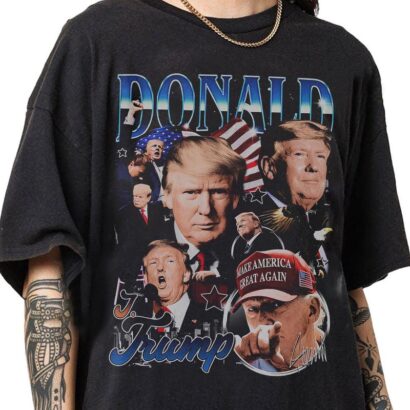 Donald Trump 2024 90s Vintage Bootleg Style T-Shirt, Classic Retro Graphic Unisex Tee Gift For Men and Women