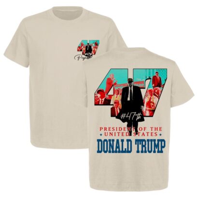 US 47th President Donald Trump Won Again 2024 Graphic T-Shirt - Heavy Cotton Gildan 500, Unisex Election Shirt for Men & Women