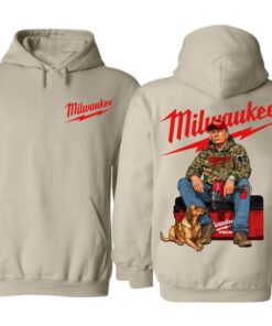 Milwaukeee Trump Camo Unisex Cotton Hoodie, Fuel Hand Drill Dog Hunt Tee, Trump With Local Boy Cotton Shirt Full Color Full Size