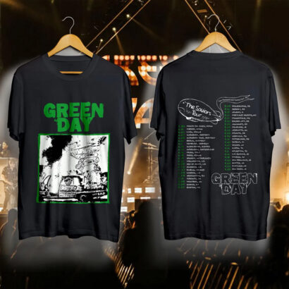 Green Day Tour Unisex T-shirt, Iconic Band Merch, Rock Concert Apparel Vintage, Music Tour 2024 shirt