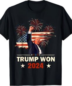 Trump Won 2024 President 47th Of White House Donald Trump T-Shirt, Trump Supporter Gift, Unisex Gildan 5000 Shirt