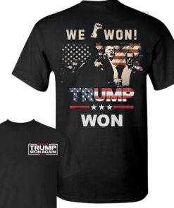 Trump Won Again 2024 Shirt, Trump 47th President, We Won Shirt, Trump Won Get Over It, Trum Vance, Republican Tee, Gift for Trum Supporter Full Size