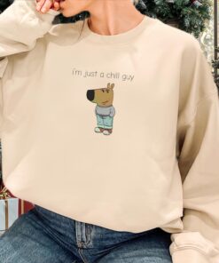 Chill Guy Shirt, Just A Chill Guy Funny Meme Shirt, My New Character Chill Guy Dog That Lowkey Doesn't Give Meme Shirt, Trending Meme Shirt