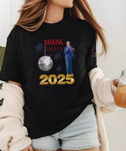 Dancing Trump New Year Shirt Make America Great Again 2025 funny New Years Party T-shirt for men, women, kids, Christmas gift for Trump fan