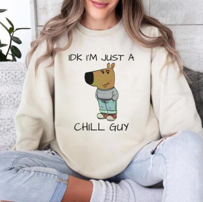 Just A Chill Guy Funny Meme Shirt, Chill Guy Shirt, My New Character Chill Guy Dog That Lowkey Doesn't Give Meme Shirt, Trending Meme Shirt