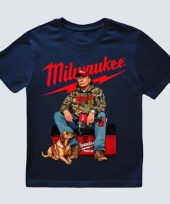 Milwaukeee Trummp Camo Unisex Cotton T-Shirt For Men and Women, Fuel Hand Drill Dog Hunt Tee, Trummp With Local Boy Cotton Shirt Full Color Full Size