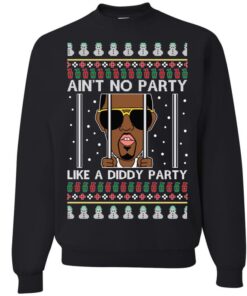 OnCoast Ain't No Party Like a Diddy Party Ugly Christmas Sweater Funny Christmas Sweater Holiday Crewneck Sweater