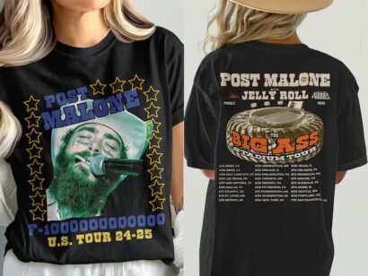 Post Malone, Post Malone Tour, Big Ass Stadium Tour, Posty 2025 Tour, Jelly Roll, Jelly Roll Tour, Posty Tour Merch, Post Malone Shirt