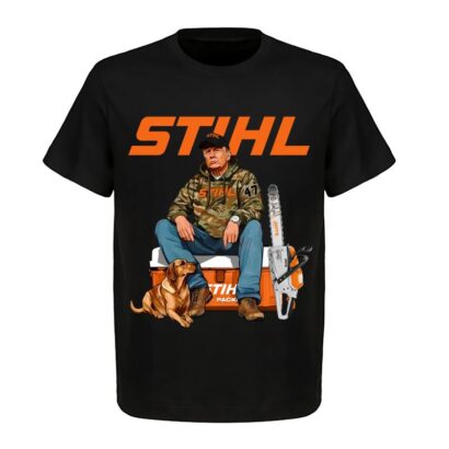 STIHL Trump Camo Unisex Cotton Shirt, Farm Boss Chainsaw Dog Hunting, Graphic Tees For Women And Men, Streetwear, Polyester, Top, Menswear, Sport