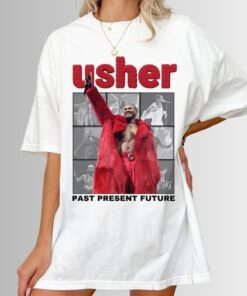 Usher 2024 tour shirt, Usher Past Present Future Tshirt Design, Usher Raymond, Usher Fans, Usher Concert Tee Shirt Merch