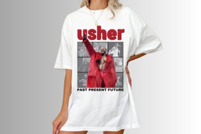 Usher 2024 tour shirt, Usher Past Present Future Tshirt Design, Usher Raymond, Usher Fans, Usher Concert Tee Shirt Merch