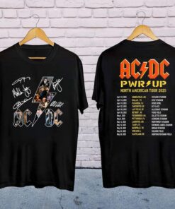 2025 ACDC Pwr Up World Tour Shirt, Rock Band ACDC Graphic Shirt, ACDC Band Fan Gift, Acdc Merch, Acdc Band 90s Signature Shirt, Acdc Shirt