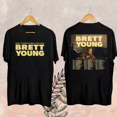 2025 Brett Young Back To Basics World Tour Shirt, Brett Young Fan Gifts, Brett Young Back To Basics World Tour Merch, Brett Young Fan Shirt