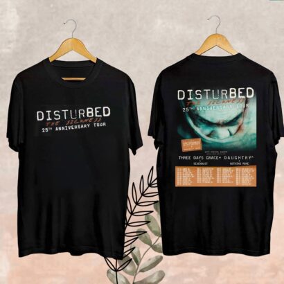 Disturbed The Sickness 25th Anniversary Tour Date 2025 Merch, The Sickness 25th Anniversary Tour Fan Shirt, Disturbed Tour 2025 Fan Gift