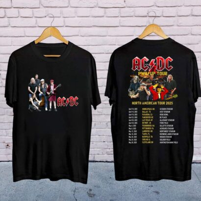 ACDC Band Tour 2025 Shirt, Rock Band ACDC Pwr Up Concert Shirt, ACDC Band Fan Gift, Acdc Merch, Acdc Band 90s Vintage Tee, Acdc Band Shirt