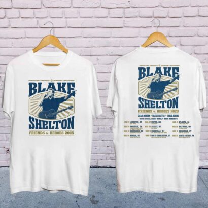 Blake Shelton Friends and Heroes Tour 2025 Shirt, Blake Shelton 2025 Concert Shirt, Blake Shelton Fan Gift, Blake Shelton Merch, Shelton Tee