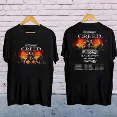 Creed Band 2025 Tour Summer of ’99 Tour Shirt, Creed Band Fan Gift, Creed 2025 Concert Merch, Rock Band Creed Graphic Shirt, Creed Shirt