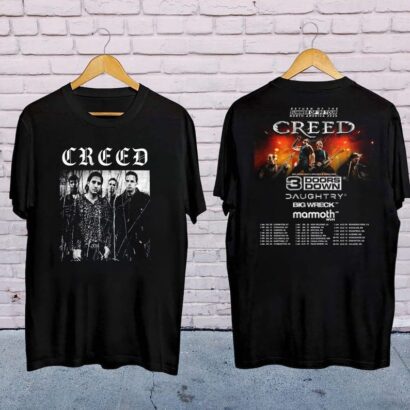 Creed Band Summer of ’99 Tour 2025 Tour Shirt, Creed Band Fan Gift, Creed 2025 Concert Merch, Rock Band Creed 90s Vintage Shirt, Creed Shirt