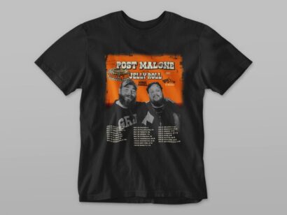 Post Malone Jelly Roll Vintage Shirt, Post Malone Vintage Tee, Posty 2025 Tour, Jelly Roll, Retro Posty 90s T-shirt Cotton Tee, Post Malone