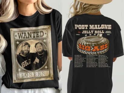 Post Malone, Post Malone Tour, Big Ass Stadium Tour, Posty 2025 Tour, Jelly Roll, Jelly Roll Tour, Posty Tour Merch, Post Malone Shirt