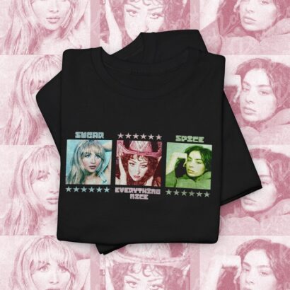 Powerpop Girls Tee, Charli xcx, Chappell Roan, Sabrina Carpenter, Unisex Tee, Rare Find, Music Festival Shirt, Music lover Tee, Pop lovers