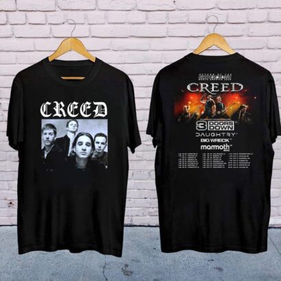 Rock Band Creed Graphic Shirt, Creed Band 2025 Tour Summer of ’99 Tour Shirt, Creed Band Fan Gift, Creed 2025 Concert Merch, Creed Shirt