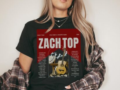 Zach Top, Cold Beer & Country Music Tour 2025 t-shirt, Comfy Cozy Tshirt, Unisex Shirt with Tour Dates, Country Music shirt