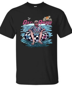45th 47th President Trump Chillin on the Gulf of America est. 2025 Shirt, Crewneck Graphic Printed Unisex Cotton T-shirt for Men for Women