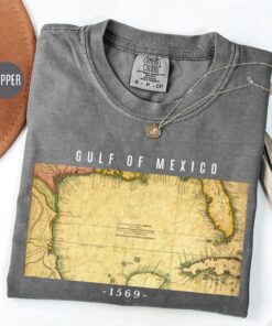 Gulf of Mexico Map Lover T-Shirt, Gulf of Mexico Shirt, Gulf Coast Shirt, American Gulf of Mexico Tshirt, American Pride Tee