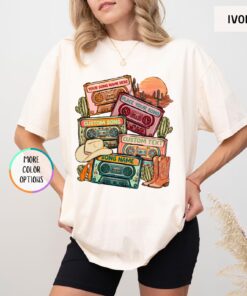 Cassette Tape Shirt / Custom Cassette Tape Shirt / Country Music Shirt / Country Concert Gift For Women / Personalized Song Name