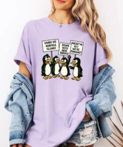 Penguins Against Tariffs Shirt Funny Anti Trump Tshirt, Subtle FDT Shirt, Resistance Tee Anti-MAGA Protest Shirt Heard Island