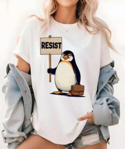 Resist Penguin Shirt, Resist Penguin Activism Resistance Protest Sweatshirt and Hoodie, Penguins No Tariffs, Heard Island