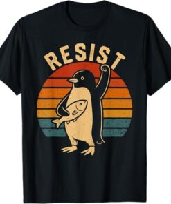 Funny Penguin Resist Penguins Protest Against Tariffs T-Shirt