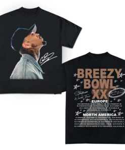 Chris Brown Tour Shirt, 2025 Chris Brown Tour Breezy Bowl XX T-Shirt, Chris Brown Graphic Shirt, Chris Brown Fan Gift Tee, Chris Brown Merch