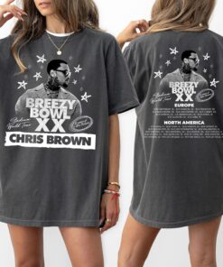 Chris Brown Breezy Bowl XX Tour 2 Sided T-Shirt, Chris Brown Album Shirt, Chris Brown Fan Gift, Chris Brown Merch Shirt, Cb Tour 2025 Shirt