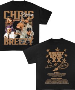 Chris Brown Tour Shirt, 2025 Chris Brown Tour Breezy Bowl XX T-Shirt, Chris Brown Graphic Shirt, Chris Brown Fan Gift Tee, Chris Brown Merch