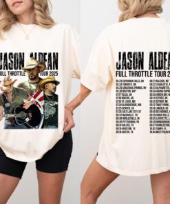 Jason Aldean Full Throttle Tour 2025 T-ShirtSweatshirtHoodie, Country Music Concert Tee, Tour Dates Back,Vintage Style Unisex Tee,Fan Gift