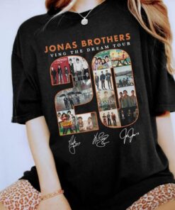Vintage Albums 20th Anniversary Of Jonas Shirt, Living The Dream Tour 2025 Shirt, Merchandise Shirt, Jonas Tour Gift For Her