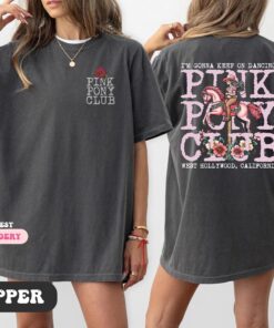Pink Pony Club Comfort Colors Shirt, I'm Gonna Keep On Dancing, Midwest Princess 2024 Tour Tee, WLW Pride Music Tee, Left Chest Embroidery
