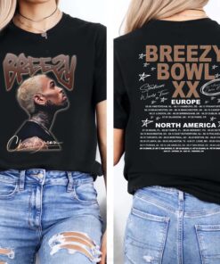 Chris Brown Tour Shirt, 2025 Chris Brown Tour Breezy Bowl XX T-Shirt, Chris Brown Graphic Shirt, Chris Brown Fan Gift Tee, Chris Brown Merch