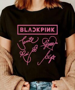 Black Pink Signatures Shirt, Black Pink Blink Gift Shirt, Black Pink World Tour 2025 Shirt, Black Pink Graphic Tee, Kpop Black Pink Merch