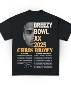 Chris Brown Tour Shirt, 2025 Chris Brown Tour Breezy Bowl XX T-Shirt, Chris Brown Graphic Shirt, Chris Brown Fan Gift Tee, Chris Brown Merch
