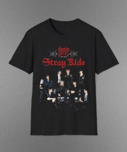 Stray Kids dominATE World Tour 2025 Mineral Wash Tee, Unisex Softstyle T-Shirt featuring Stray Kids Hop & ATE Album Felix Bang Chan, Giant