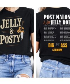 Post Malone & Jelly Roll Retro Style Unisex  Shirt, Concert Retro 2025 Shirt, Western Graphic Tee, Country Music Tour T-Shirt