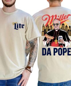 Da Pope Miller Lite T-Shirt, Funny Catholic Christian Shirt, American Pope Tshirt